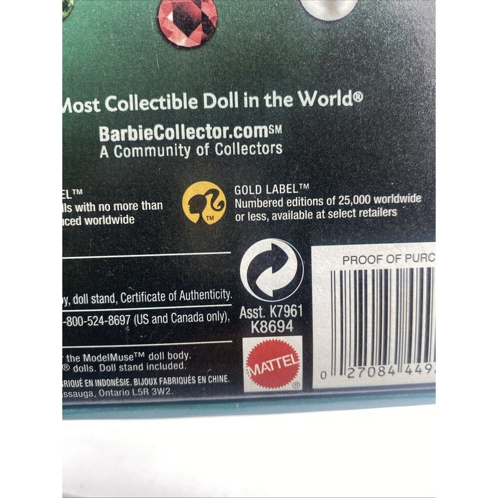 2007 Barbie Collector Birthstone Beauties May Miss Emerald K8694 - Picture 13 of 15